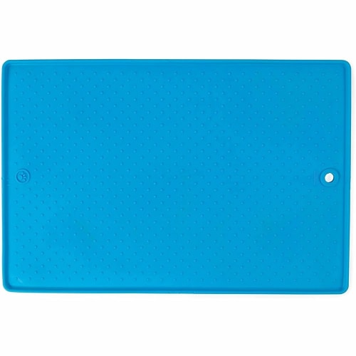 Textured Pet Bowl Placemat, Blue